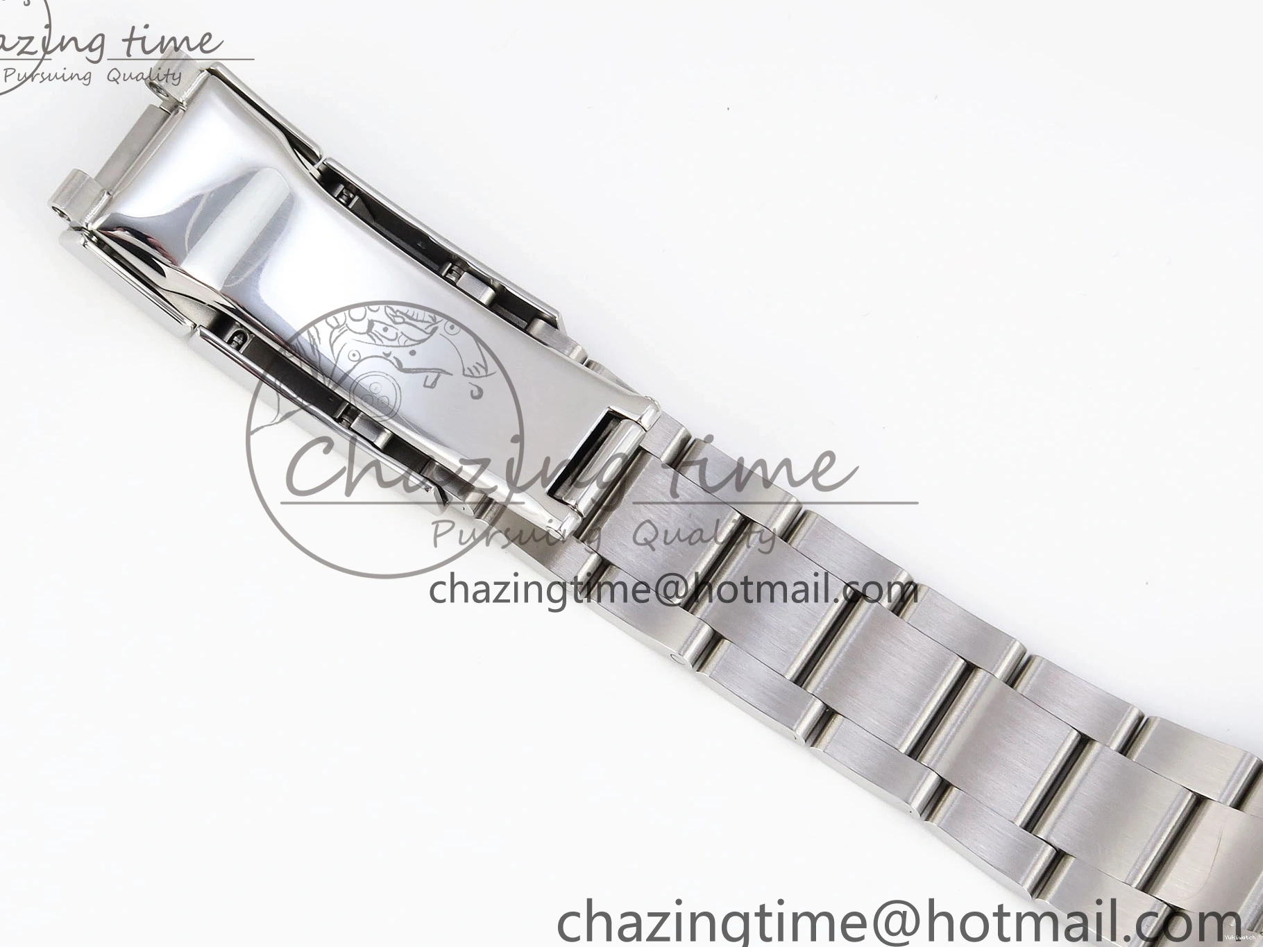 116509 OMF DIAL SS BEST ON A7750 DAYTONA BLUE MOVEMENT) SS STICK BRACELET (SLIM EDITION 1219